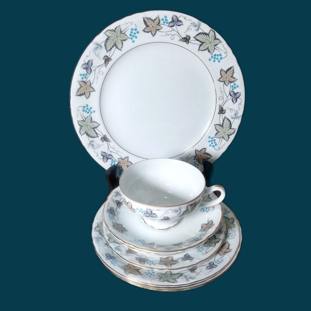 Bordeaux Vines 7pc Place Settings Japan Porcelain Fine China (2 settings 14pc)